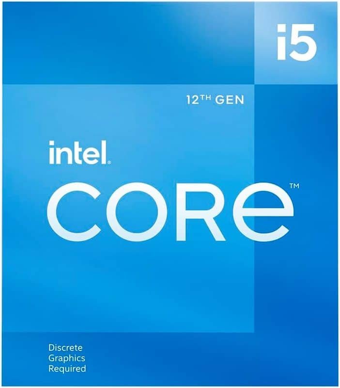 La imagen muestra la caja de un i5-12400f por alante