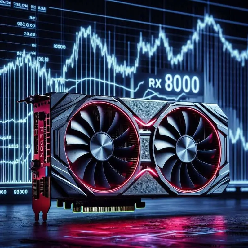 Imagen de las futuras Gráficas de AMD, las series 8000 hecha con IA.