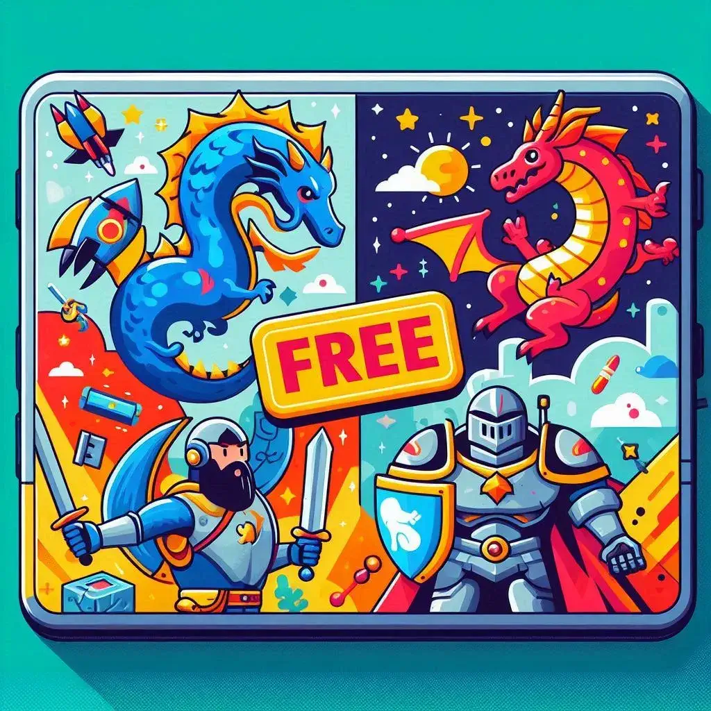imagen hecha con IA sobre la carcasa de un videojuego gratis