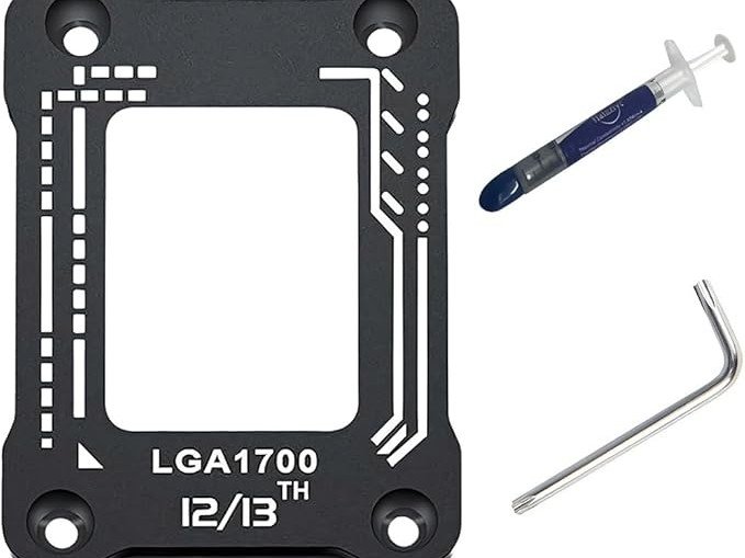 un marco de corrección de curvatura o marco de contacto cpu de los socket lga 1700