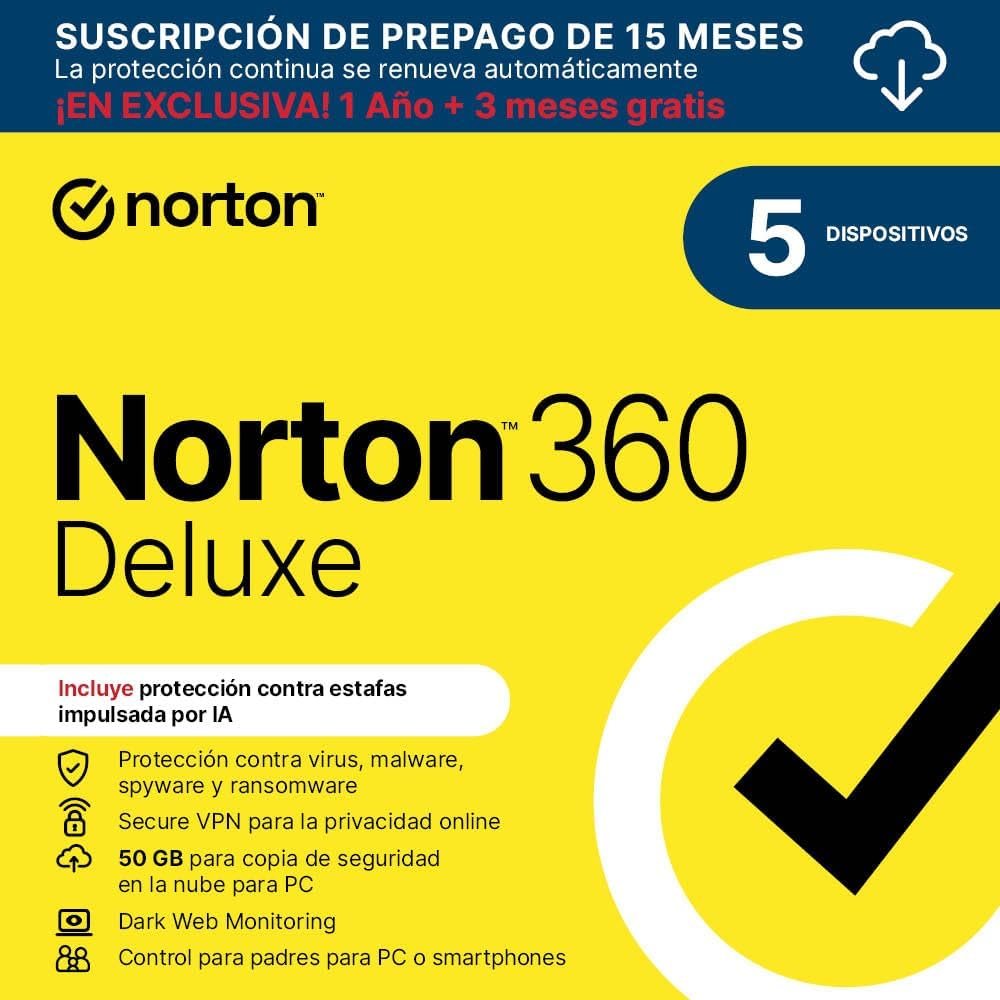 imagen del cartón en donde viene la clave de norton 360 deluxe