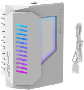 LYEAA Adaptador de corriente ATX de 24 pines de 180 grados con luz ARGB para fuente de alimentación de placa base