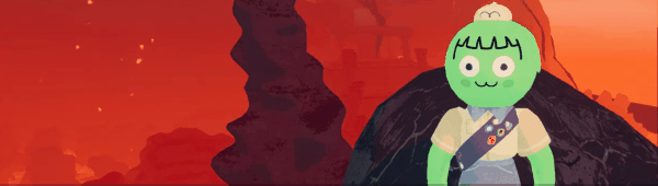 Gif del videojuego Peak en el bioma de la lava.
