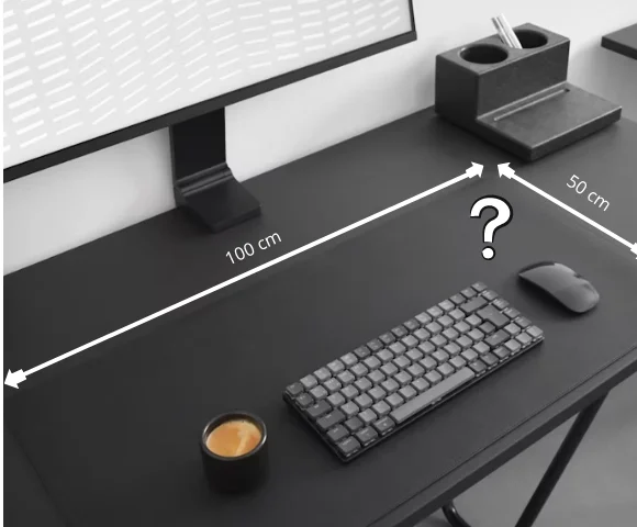 imagen que muestra unas medidas ideales de un mousepad gaming