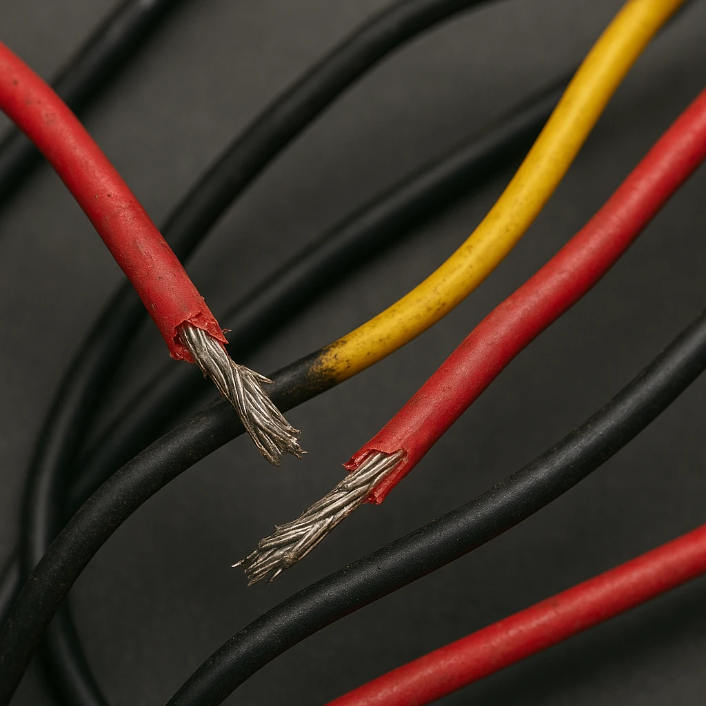 imagen de un cable en mal estado