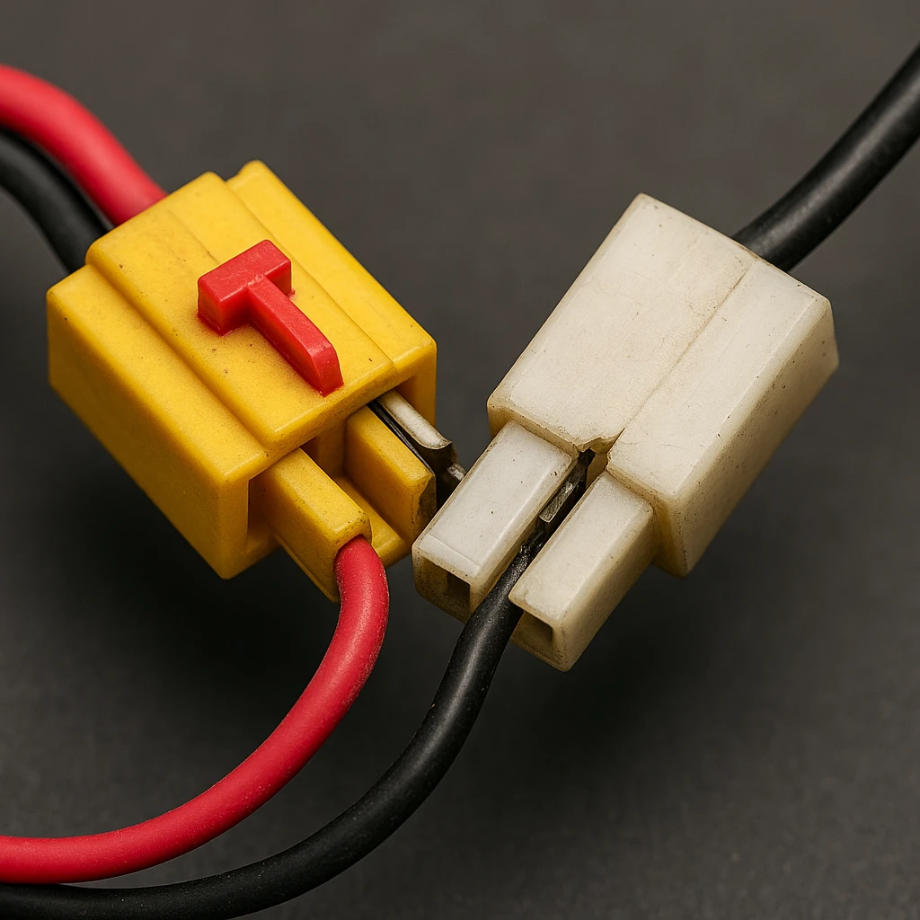 imagen de conectores mal insertados