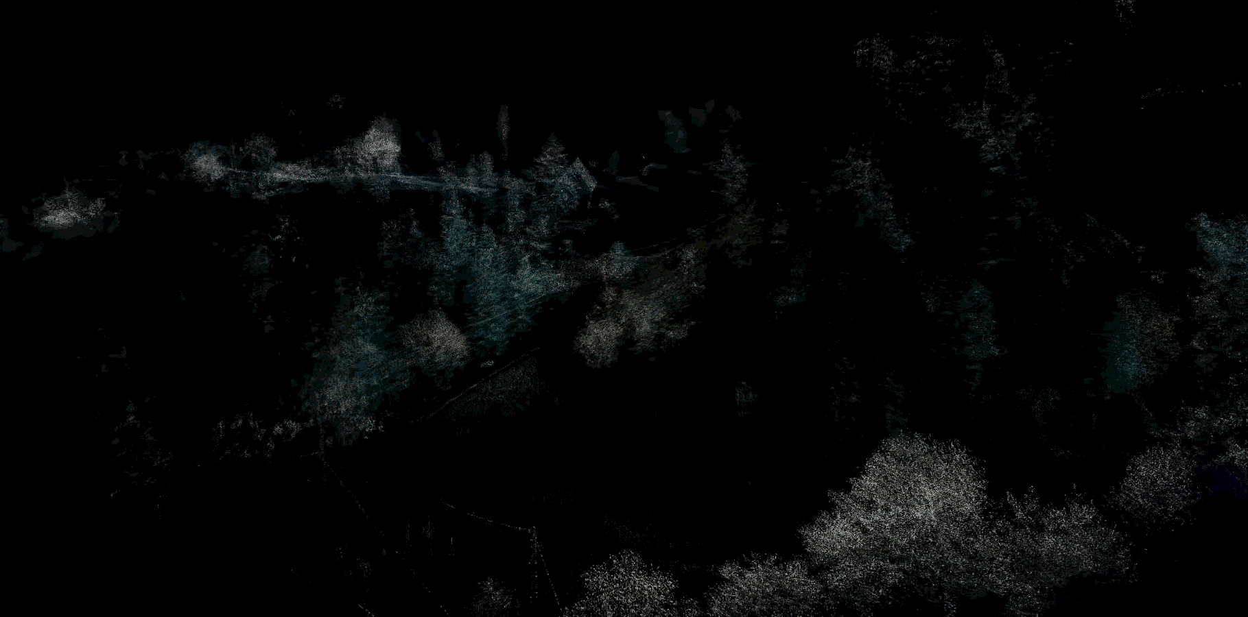 GIF que muestra como se ve la transacción entre imagen con tecnologia lidar a ya con sus texturas colocadas y representadas adecuadamente en assetto corsa rally 0.3