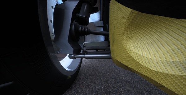 Imagen de la suspension del xsara wrc en el videojuego assetto corsa rally