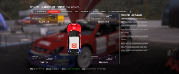 imagen de suspensiones en assetto corsa rally